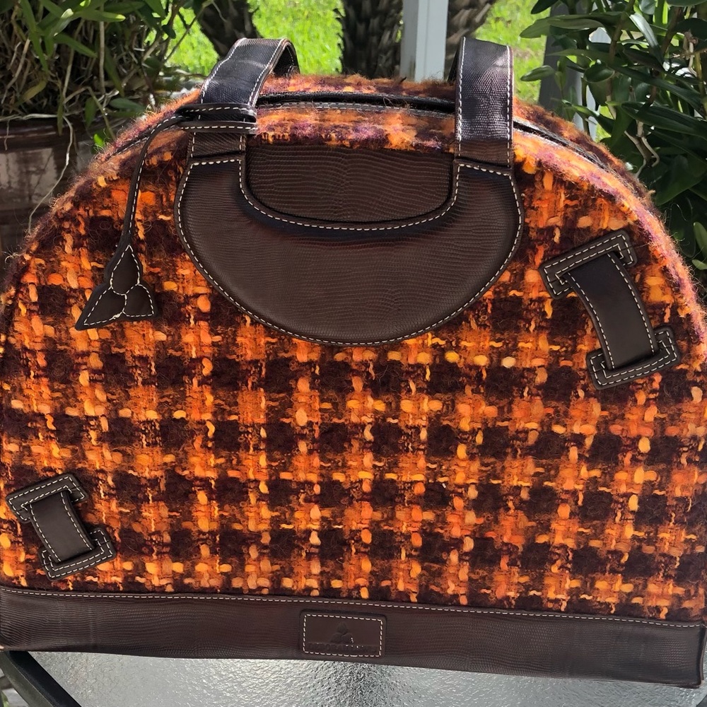 Deborah Lewis Purse, Italian fabric. Original price at Newman Marcus $650
